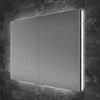 HIB Atrium 80 Semi-Recessed LED Aluminium Mirror Cabinet - 53200 profile small image view 1 