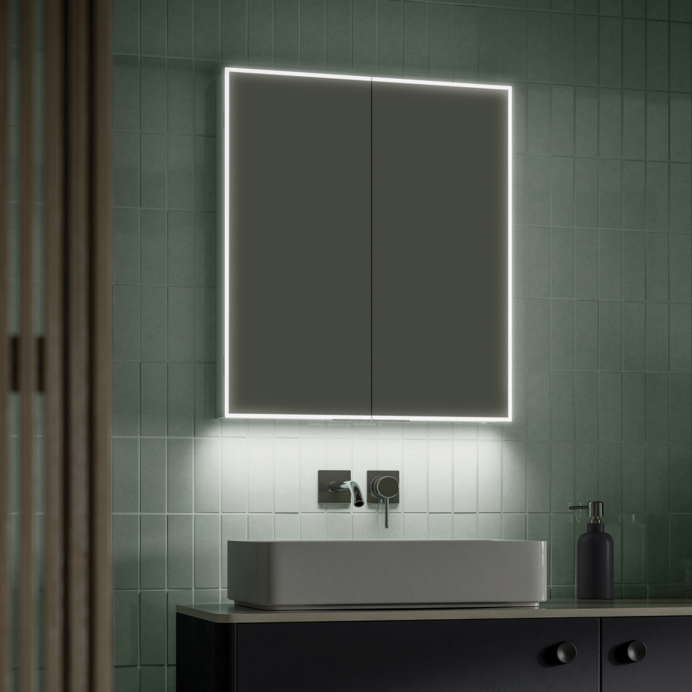 HIB Exos 60 LED Illuminated Mirror Cabinet - 53600 ...