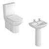 Vitra - S20 Model 4 Piece Suite - Closed Back CC Toilet & 60cm Basin - 1 or 2 Tap Holes profile small image view 2 
