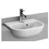 Vitra S20 45cm Short Projection Semi-Recessed Basin - 1 Tap Hole profile small image view 1 