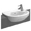 Vitra - S50 Round Compact Semi-Recessed Basin - Left or Right Hand Tap Hole Option profile small image view 1 
