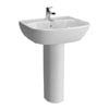 VitrA - Zentrum Basin and Pedestal - 1 Tap Hole - 4 x Size Options profile small image view 1 