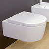 Villeroy and Boch Avento DirectFlush Rimless Wall Hung Toilet w/ Soft Close Seat - 5656HR01 profile small image view 1 