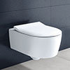 Villeroy and Boch Avento DirectFlush Rimless Wall Hung Toilet w/ Slim Soft Close Seat - 5656RS01 profile small image view 1 