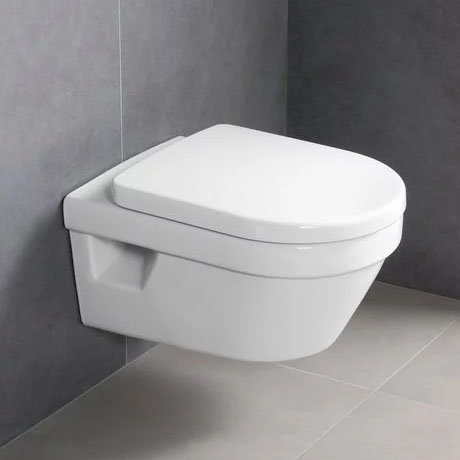 Villeroy & Boch Architectura DirectFlush Rimless Wall Hung Toilet + Soft Close Seat - 5684HR01