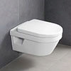 Villeroy and Boch Architectura DirectFlush Rimless Wall Hung Toilet + Soft Close Seat - 5684HR01 profile small image view 1 