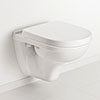 Villeroy and Boch O.novo Compact Wall Hung Toilet + Soft Close Seat - 5688H101 profile small image view 1 