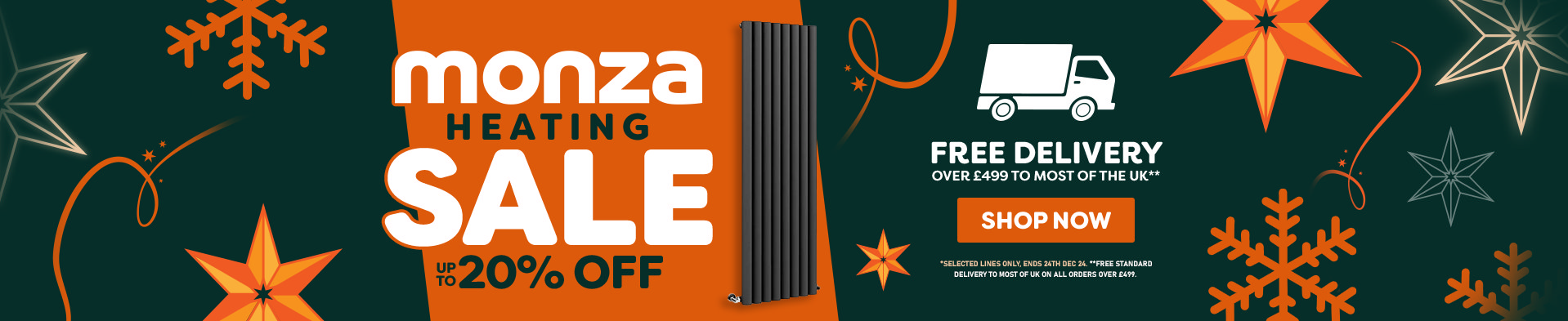 Monza Heating Sale - Free Delivery