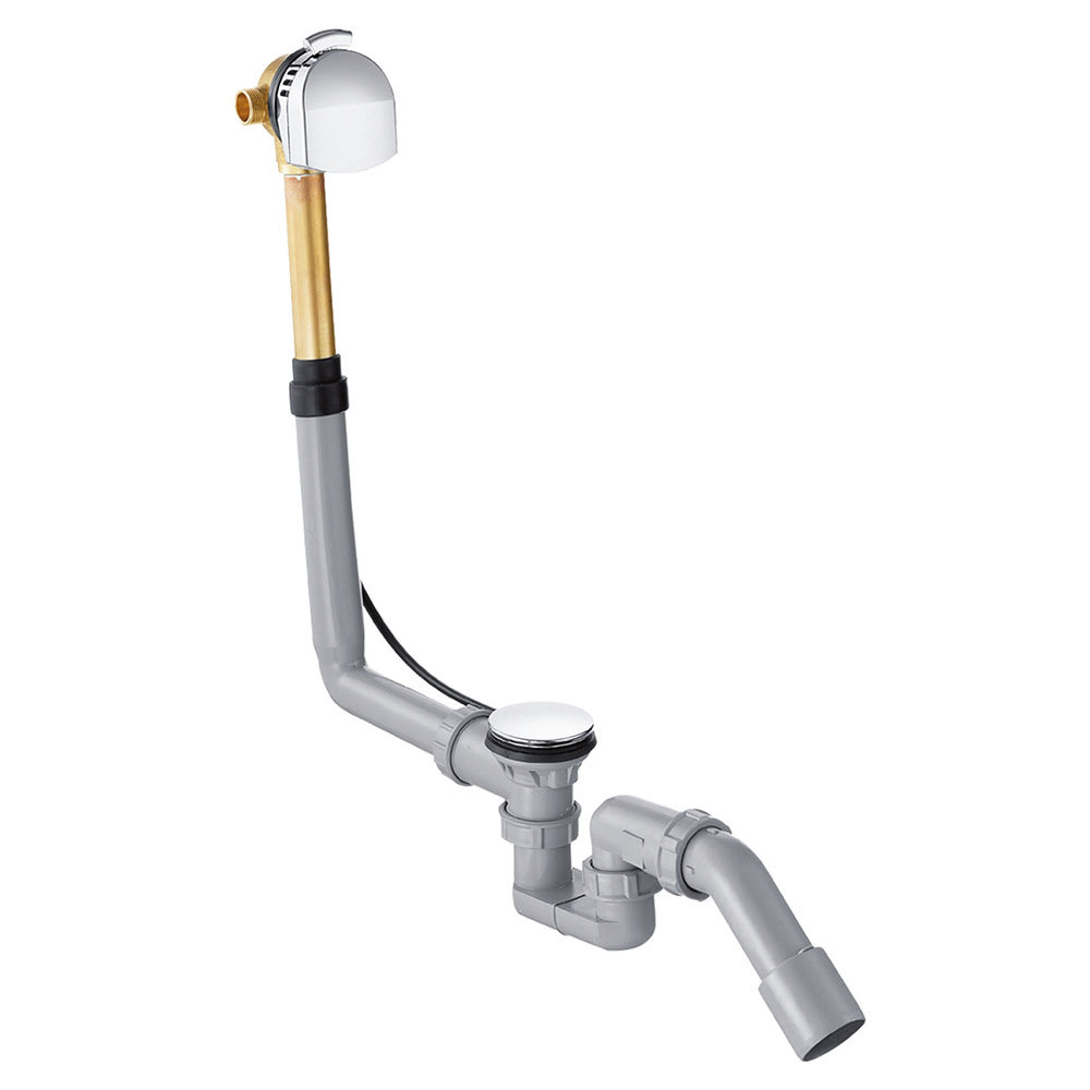 hansgrohe Exafill Complete Set Bath Filler with Waste &amp; Overflow Set for Standard Bathtubs - 58123000
