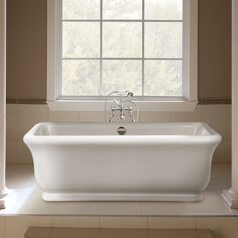 luxury vinyl drop click flooring in elegant bathroom