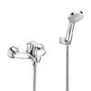 Roca Victoria V2 Chrome Wall Mounted Bath Shower Mixer & Handset - 5A0125C02 profile small image view 1 