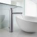Roca Targa Chrome Extended Basin Mixer Tap with Pop-up Waste - 5A3460C00 profile small image view 3 