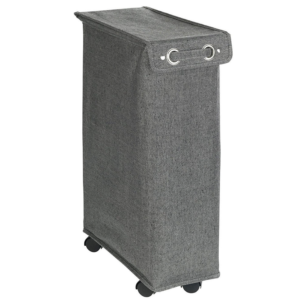 Wenko Corno Prime Grey Laundry Bin with Lid 62136100 Victorian