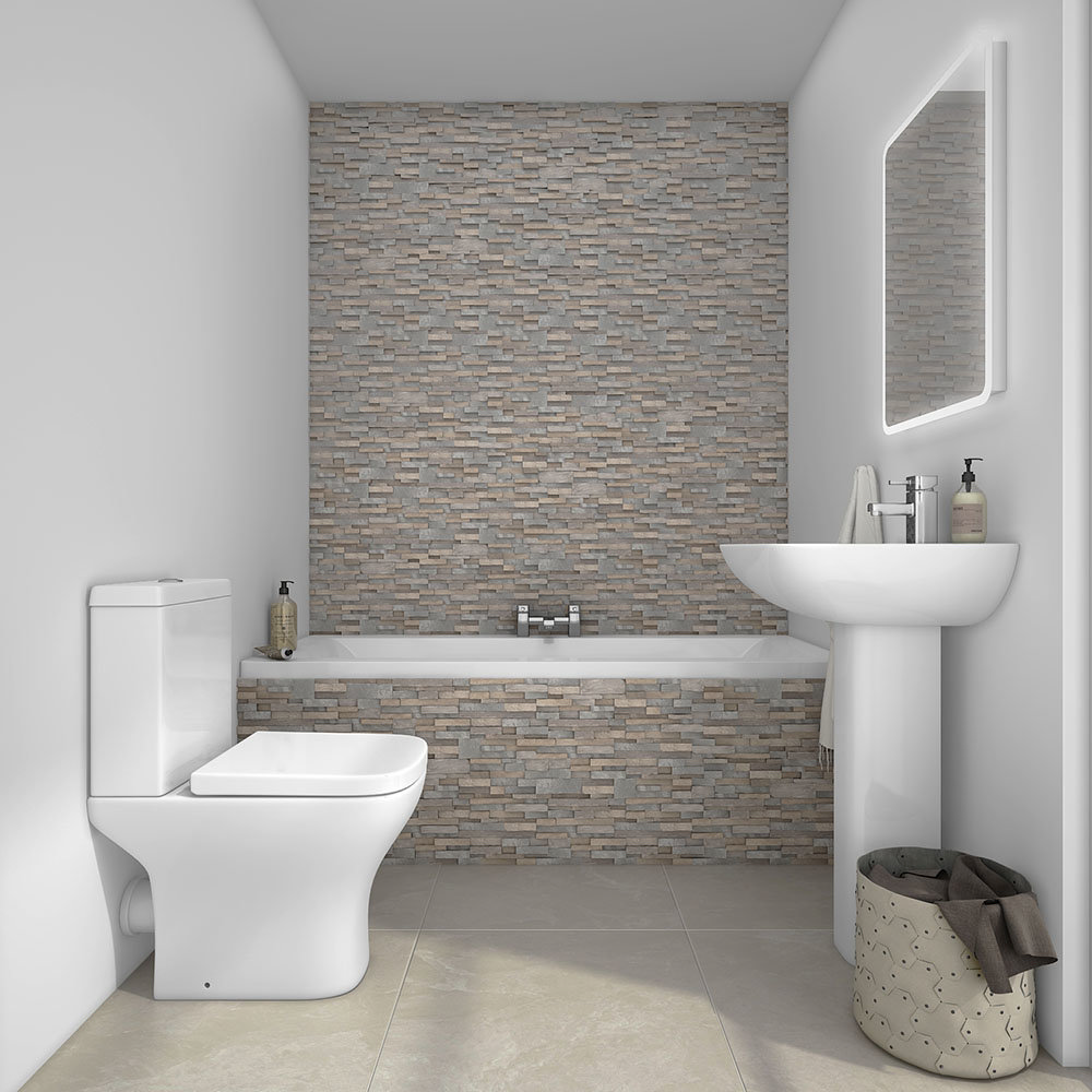 Venice Complete Bathroom Suite Package - Tiled Bath Panel Ideas