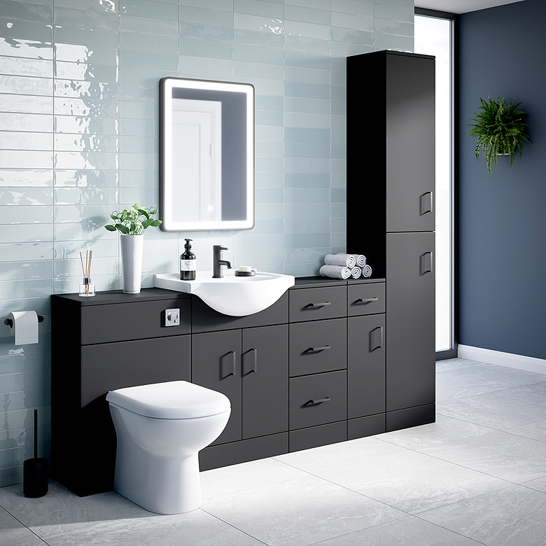 cove combination WC vanity unit and storage