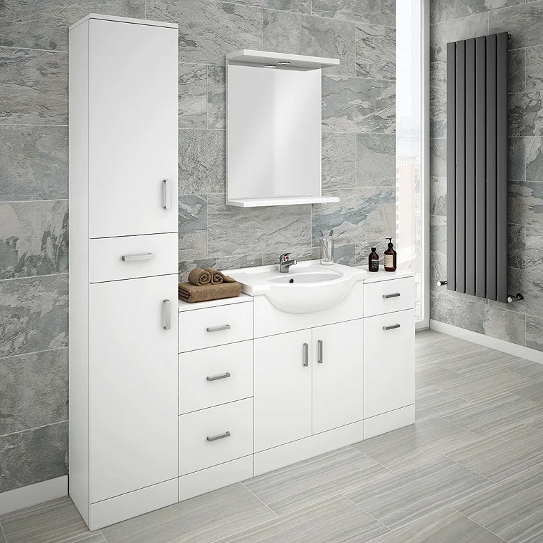 cove gloss white modern bathroom furniture