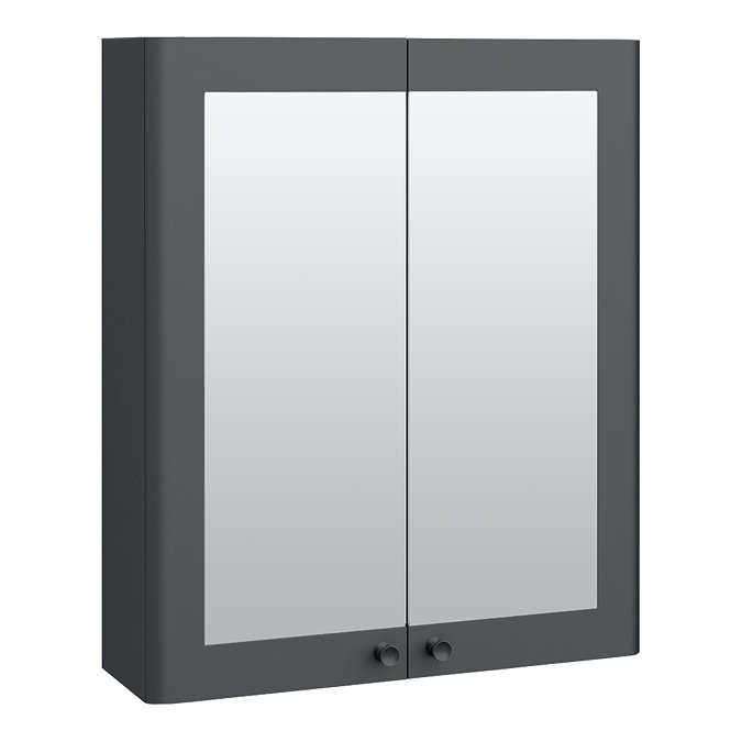 anthracite cabinet with mirror on front
