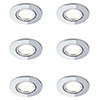 6 x Revive IP65 Chrome Round LED Fire-Rated Bathroom Downlights profile small image view 1 