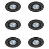 6 x Revive IP65 Matt Black Round Tiltable Bathroom Downlights profile small image view 1 