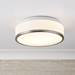 Searchlight Discs 28cm 2 Light Flush Fitting with Opal Glass Shade & Satin Silver Trim - 7039-28SS profile small image view 2 