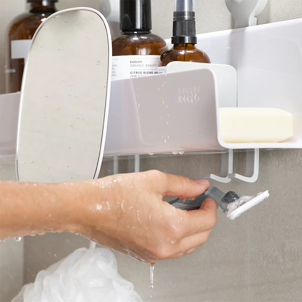 Joseph Joseph EasyStore Large Shower Shelf with Removable Mirror 70548