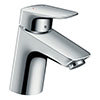 hansgrohe Logis Single Lever Basin Mixer 70 with Push-open Waste - 71077000 profile small image view 1 