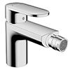 hansgrohe Vernis Blend Single Lever Bidet Mixer with Pop-up Waste - Chrome - 71210000 profile small image view 1 