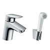 hansgrohe Logis Single Lever Basin Mixer with Bidet Spray and 160cm Shower Hose - 71290000 profile small image view 1 
