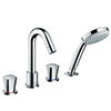 hansgrohe Logis 4-Hole Deck Mounted Bath Shower Mixer - 71314000 profile small image view 1 