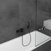 hansgrohe Vernis Shape Exposed Single Lever Bath Shower Mixer - Matt Black - 71450670 profile small image view 2 