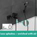 hansgrohe Vernis Shape Exposed Single Lever Bath Shower Mixer - Matt Black - 71450670 profile small image view 4 