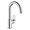 hansgrohe Vernis Blend Single Lever Basin Mixer with Swivel Spout and Pop-up Waste - 71554000 profile small image view 1 
