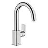 hansgrohe Vernis Shape Single Lever Basin Mixer with Swivel Spout and Pop-up Waste - 71564000 profile small image view 1 