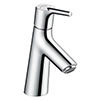 hansgrohe Talis S Single Lever Basin Mixer 80 with Push-open Waste - 72011000 profile small image view 1 