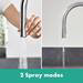 hansgrohe Talis M54 Single Lever Kitchen Mixer 210 with Pull Out Spray - Chrome - 72800000 profile small image view 2 