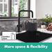 hansgrohe Talis M54 220 U-Spout Single Lever Kitchen Mixer - Matt Black - 72806670 profile small image view 3 
