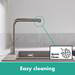 hansgrohe Talis M54 270 Single Lever Kitchen Mixer with Pull Out Spray - Stainless Steel - 72808800 profile small image view 4 