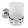 Orion Frosted Glass Tumbler & Holder - Chrome Medium Image