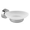 Orion Frosted Glass Soap Dish & Holder - Chrome Medium Image