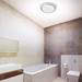 Searchlight Silver LED Flush Light with White Acrylic Shade - 7684-33SI profile small image view 2 