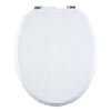 Aqualona White Wooden MDF Toilet Seat - 77573 profile small image view 1 