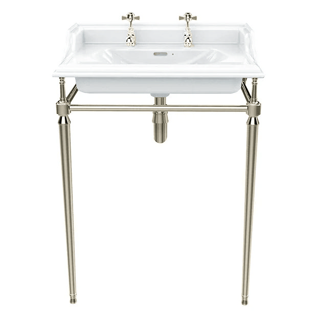 Traditional washstand with gold legs