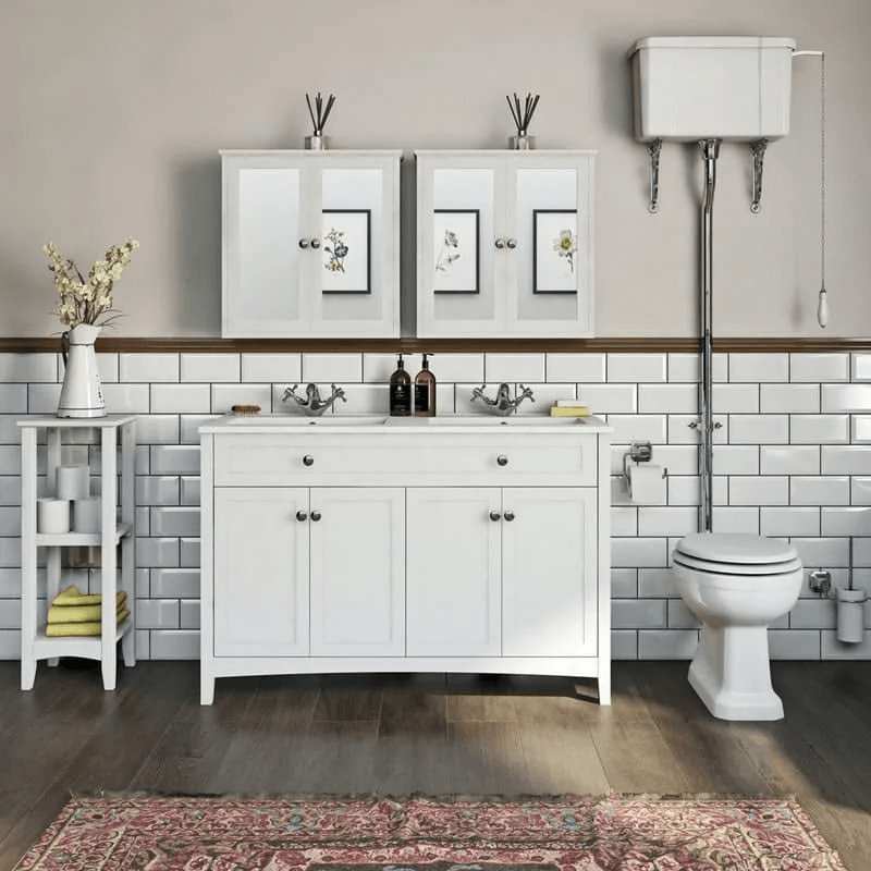Double sink vanity unit
