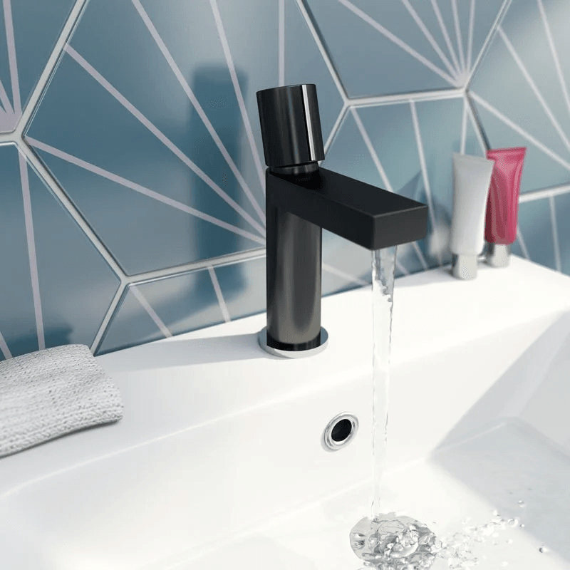 Black basin mixer tap