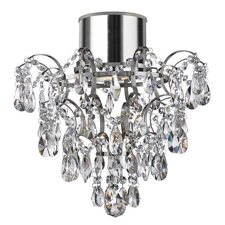 Searchlight Hanna Chandelier with Crystal Droplets & Buttons - 7901-1CC-LED
