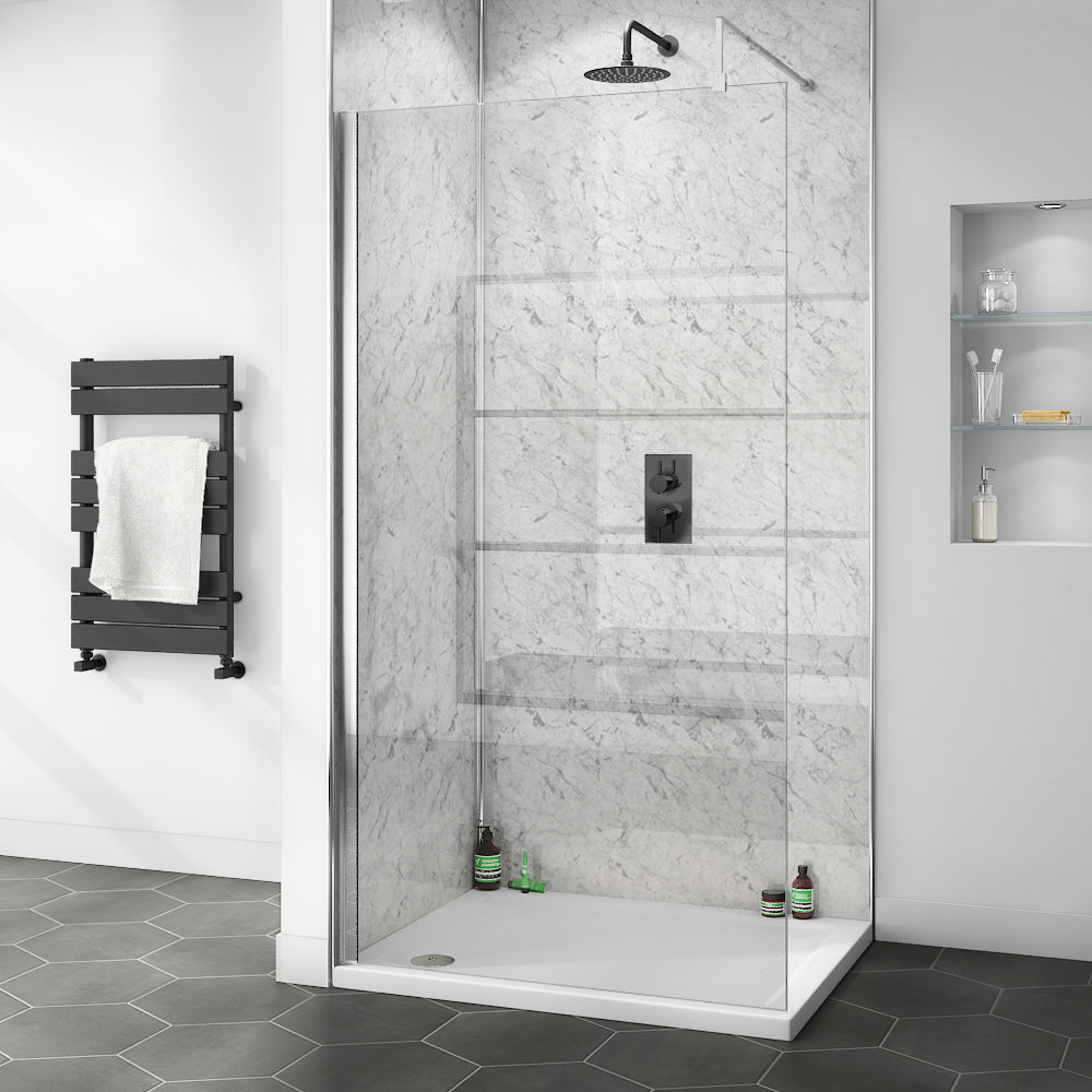 Orion White Marble Shower Wall Panel