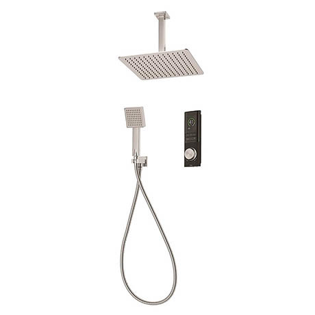 Triton HOME Digital Mixer Shower Pumped All-in-One with Square Fixed Head & Outlet Elbow Handset Holder