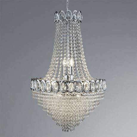 Revive Small Chrome Crystal Chandelier