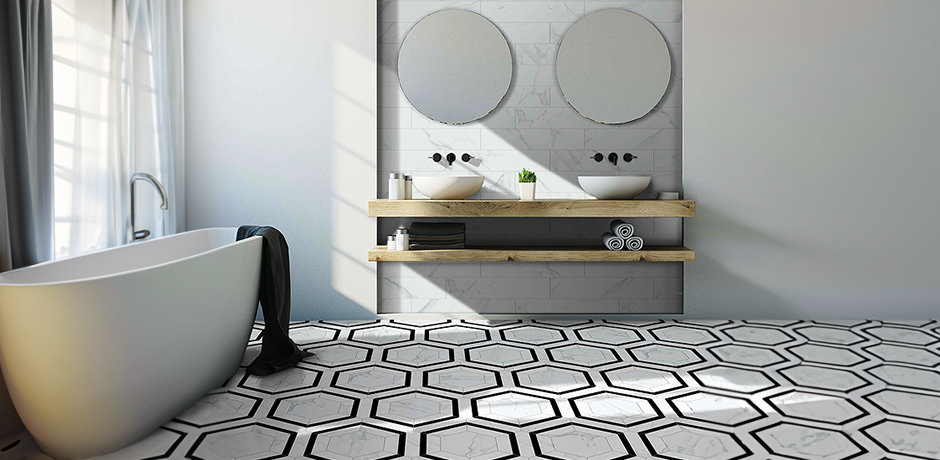 Black and White Floor Tiles 