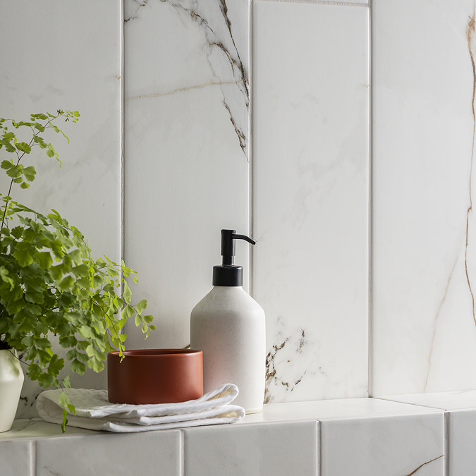 Stonehouse Studio Gatley Gold Marble Effect Tile